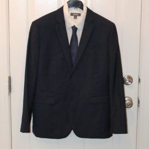 Express Photographer Fitted Navy Blue Sports Coat Blazer | Size 44R